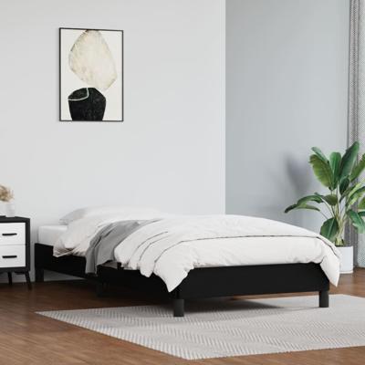 Bedframe kunstleer zwart 80x200 cm