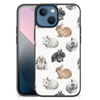 Dierenprint Telefoonhoesje voor Apple iPhone 13 mini Konijntjes