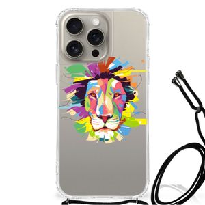 iPhone 15 Pro Max Stevig Bumper Hoesje Lion Color