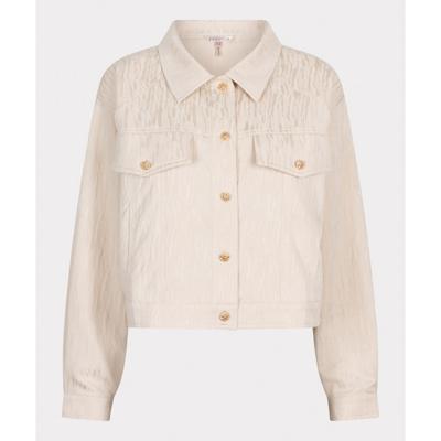 Esqualo - Beige | Dames | Jasje | Beige | 44 | regular | Kamst mode
