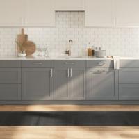 VidaXL Vloerkleed rechthoekig 60x1000 cm bamboe grijs
