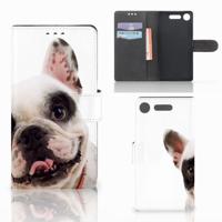 Sony Xperia XZ1 | Telefoonhoesje | Met pasjeshouder | Franse Bulldog