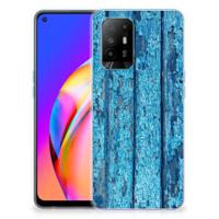 OPPO A94 5G | Reno5 Z | Bumper Hoesje | Wood Blue