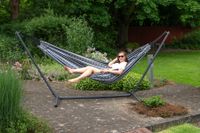 'Easy & Comfort' Black white Tweepersoons Hangmatset - 150 kg - Zwart - Colombiaanse - Tropilex