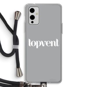 Topvent Grijs Wit: OnePlus 9 Transparant Hoesje met koord