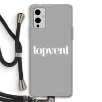Topvent Grijs Wit: OnePlus 9 Transparant Hoesje met koord
