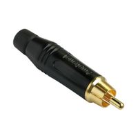 Amphenol ACPR-BLK RCA Connector | Male | Zwart