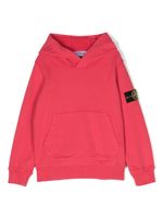 Stone Island Junior hoodie en coton à patch logo - Rose - thumbnail