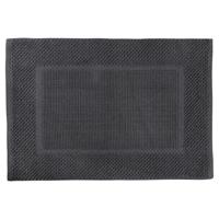 Differnz Basics badmat 100% katoen - geschikt voor vloerverwarming - 50 x 80 cm - donkergrijs