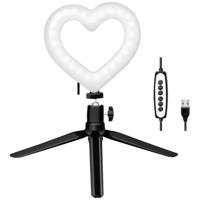 LogiLink Ring Light Heart Lichtstatief Energielabel E (A - G) Geïntegreerd statief, Kogelkop