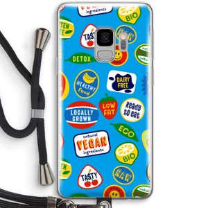Fruitsticker: Samsung Galaxy S9 Transparant Hoesje met koord