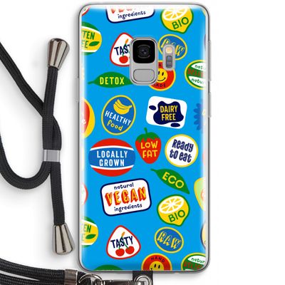 Fruitsticker: Samsung Galaxy S9 Transparant Hoesje met koord
