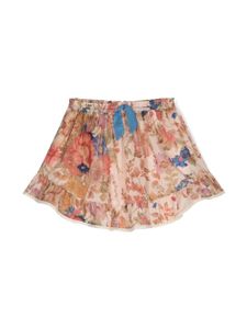 ZIMMERMANN Kids jupe August en coton - Rose