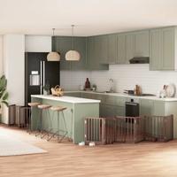 VidaXL Hondenhek inklapbaar 15 panelen 750 cm populierenhout bruin