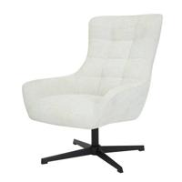 Livingfurn - Fauteuils Naomi Pearl - Wit - Stof