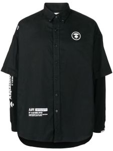 AAPE BY *A BATHING APE® chemise Aape Universe à design superposé - Noir