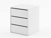 Ladekast ARTEMIS 3 lades mat wit