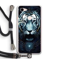 Darkness Tiger: Pixel 3 XL Transparant Hoesje met koord