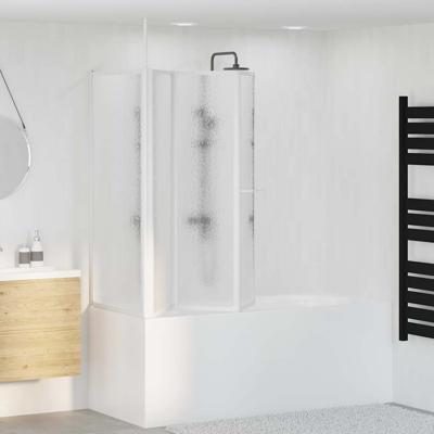 Badwand L-vormig 4 panelen inklapbaar 70x120x137 cm Badwand L-vormig 4 panelen inklapbaar 70x120x137 cm
