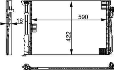 Condensor, airconditioning AC344000S