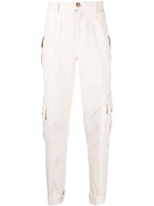 Brunello Cucinelli pantalon fuselé à poches cargo - Blanc