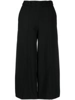 TWINSET pantalon taille-haute à plaque logo - Noir