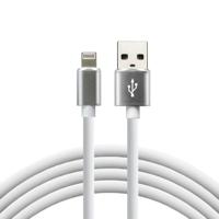 everActive USB Lightning-kabel 1 m - Wit, siliconen, ondersteuning voor snelladen, 2,4A - CBS-1IW