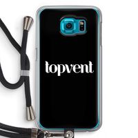 Topvent Zwart: Samsung Galaxy S6 Transparant Hoesje met koord
