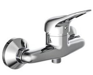 PORTO ééngreepsmengkraan douche, chroom keramische schijven geluidsarme, verwisselbare 40 mm-cartouche ½" (Ø ca. 1,9 cm) verbinding voor doucheslang metalen greep garantie: 3 jaar