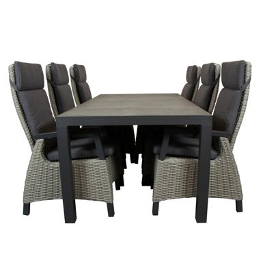 Qopps Levas tuintafel met Orlon gasveer verstelbare tuinstoel