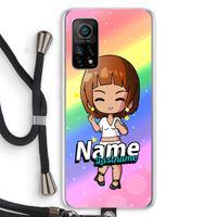 Chibi Maker vrouw: Xiaomi Mi 10T 5G Transparant Hoesje met koord