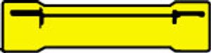 Geïsoleerde doorverbinder voor draad 4,0-6,0 mm2 geel Klemko