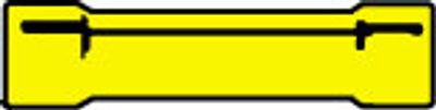 Geïsoleerde doorverbinder voor draad 4,0-6,0 mm2 geel Klemko