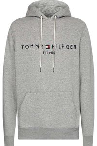 Tommy Hilfiger Regular Fit Hooded Sweatshirt grijs, Effen