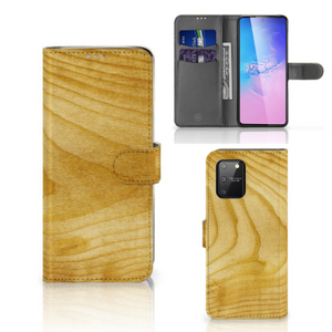 Samsung S10 Lite Book Style Case Licht Hout