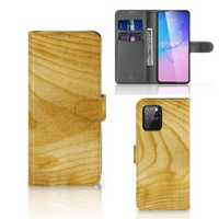 Samsung S10 Lite Book Style Case Licht Hout - thumbnail