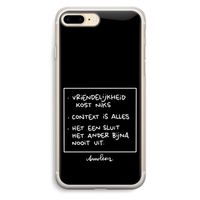 Mijn Motto's: iPhone 7 Plus Transparant Hoesje