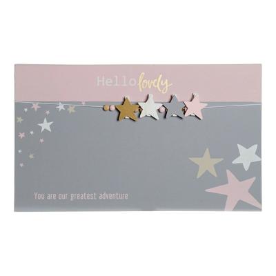 Fotolijst met Knijpers DKD Home Decor Hello Lovely Hout MDF Sterren 40 x 1 x 24 cm