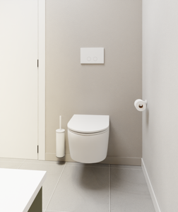 Luca Varess Zeno hangend toilet hoogglans wit randloos, inclusief isolatieset