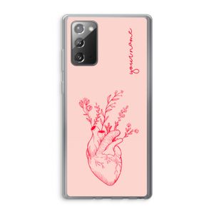 Blooming Heart: Samsung Galaxy Note 20 / Note 20 5G Transparant Hoesje