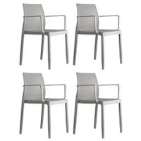 SCAB Chloé Trend Mon Amour Stoel Armleuningen - Set Van 4 - Lichtgrijs - thumbnail