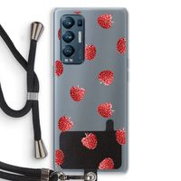Framboosjes: Oppo Find X3 Neo Transparant Hoesje met koord
