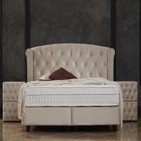 DreamHouse Bedding Boxspring Met Opbergruimte - Aurora 180 x 200, Kleur: Beige, Montage: Exclusief