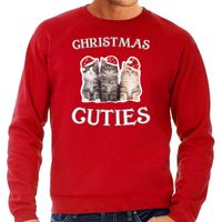 Kitten Kersttrui / outfit Christmas cuties rood voor heren Kitten Kersttrui / outfit Christmas cuties rood voor heren