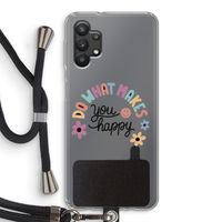 Happy days: Samsung Galaxy A32 5G Transparant Hoesje met koord