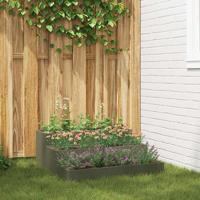Tuin Bloempot Olijfgroen 90 x 90 x 35 cm Staal