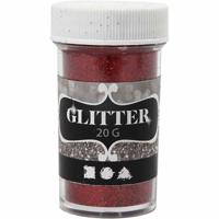 Creativ Company Glitter, rood, 20 gr/ 1 doosje Creativ Company Glitter, rood, 20 gr/ 1 doosje
