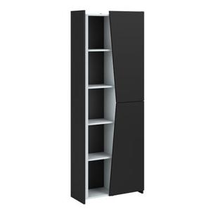 Kast Levi - zwart - 181x67x28 cm - Leen Bakker