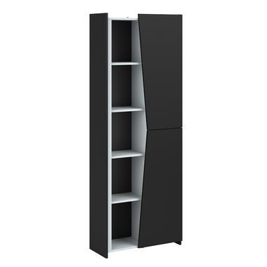 Kast Levi - zwart - 181x67x28 cm - Leen Bakker