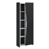 Kast Levi - zwart - 181x67x28 cm - Leen Bakker